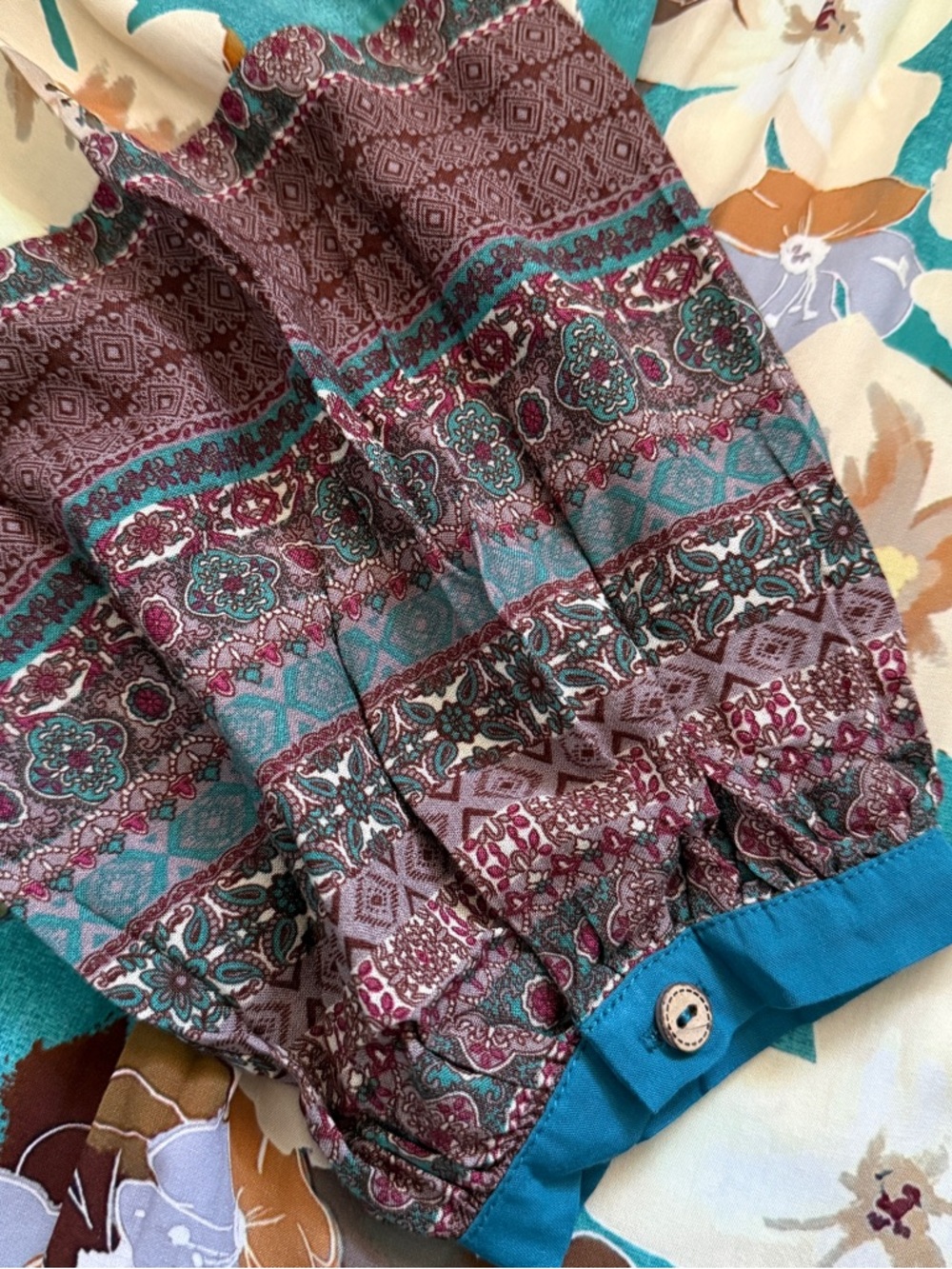 NWT) Easel Boho Floral Western Tunic Dress 1X - Picture 3 of 10